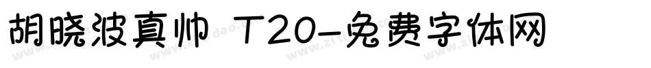 胡晓波真帅 T20字体转换